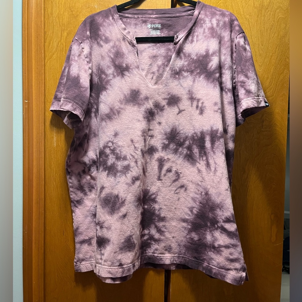 Pink tie dye top